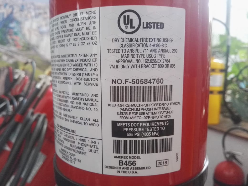 EXTINTOR DE POLVO QUÍMICO SECO - Modelo B456 - Home | Amerex Fire Perú